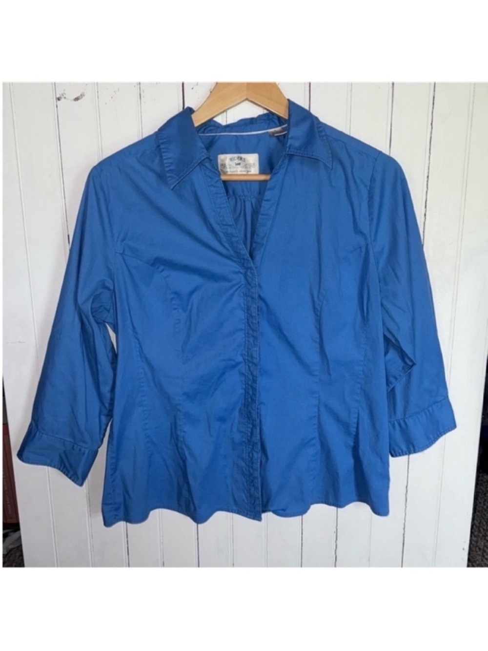 Riders by Lee Button Down Top Blue Size L